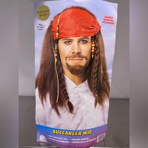 Pirate / Buccaneer Braided Wig & Bandana with bonus eye patch